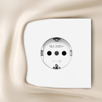 WESA Enchufe de Pared 16A con 1 Tomacorriente, Diseño Moderno de Lujo, Regleta Eléctrica Europea