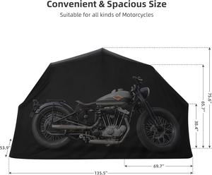 Housse de moto Aoshuna anti-neige pour <span class=keywords><strong>APRILIA</strong></span> ARCH, cadre métallique, personnalisable, pliable, protection extérieure moderne, Oxford 600D - Product Image 3