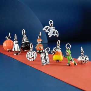 Colgante de acero de titanio DIY Calabaza de <span class=keywords><strong>Halloween</strong></span> Árbol de Navidad Adorno de Papá Noel Corazón de acero inoxidable Colgante de Navidad - Product Image 4