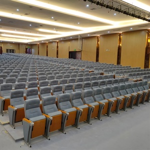 Nội Thất Công Cộng Màu Tím Hợp Kim Nhôm Chân Khán Phòng Nhà Hát Ghế Với Bảng Viết Gỗ Cứng Tay Vịn FM-2001 - Product Image 5