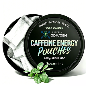 Bolsitas de Cafeína Natural 50mg con Melena de León y <span class=keywords><strong>Alfa</strong></span> GPC, Ayuda para el Estudio, Mejora la Memoria y la Concentración, Nootrópico, Sin Azúcar, Venta al por Mayor, OEM - Product Image 1