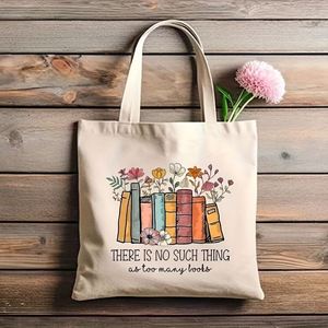 ของขวัญสำหรับคนรักหนังสือ กระเป๋าสะพายไหล่สำหรับคนรักหนังสือ กระเป๋าโท้ทลายดอกไม้สำหรับใส่หนังสือ ของขวัญสำหรับคนรักหนังสือ - Product Image 2