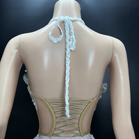 Novance Y3491-B blanc gland été robe sans bretelles deux pièces mode femmes vêtements robes de luxe femmes élégant