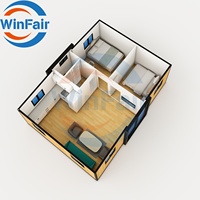 WinFair Chine Portable Conteneur Préfabriqué Villa Maison Prêt à Vivre Maisons Préfabriquées de Luxe 2 Chambre Conteneur Maison Thaïlande