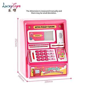 미니 <span class=keywords><strong>ATM</strong></span> 돼지 저금통 돈 절약 동전 및 지폐 지문 비밀번호 어린이를위한 전자 자동 롤링 머신 - Product Image 6