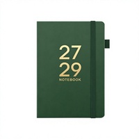 Carnet A5 Daté 2027-2029 en Cuir PU, Couverture Rigide, Fermeture Élastique, Attache Stylo, Marque-page Ruban, Agenda Hebdomadaire et Mensuel – Vente en Gros