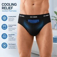 Tendance : Inserts réutilisables pour le soutien testiculaire, compresse froide pour soulagement de la douleur, sous-vêtements de sauna rafraîchissants pour boxers