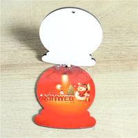 MDFSUB Décoration d'intérieur à suspendre, artisanat non fini, globe à neige, étiquettes cadeaux de Noël, ornement de sapin de Noël vierge pour sublimation, 3mm brillant