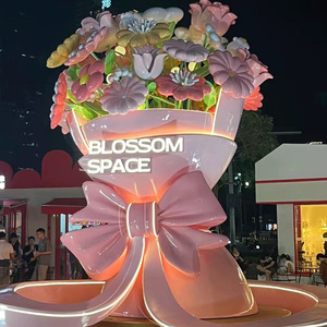 Su misura grande 3D scultura di simulazione fiore FRP astratta bellezza Chen per giardino esterno prato piazza parco centro commerciale modello comunale - Product Image 4