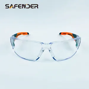 Kacamata keselamatan ZG-8517, bantalan hidung TPR lembut dan kacamata keselamatan Anti Slip karet pelipis dengan Ansi Z87.1 dan standar CE EN 166