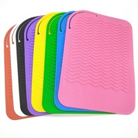 Manchon de fer à friser, outils de coiffure professionnelle, étui de voyage en Silicone résistant à la chaleur pour lisseur de cheveux, pochette pour tapis
