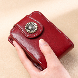 Cartera Pequeña Vintage de Cuero PU para Hombre con Cadena, Borla, Forro de Poliéster, Patrón de Hilo y Cierre de Cremallera con Broche - Product Image 2