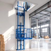 Hydraulische Einzelschienen-Kleinlastenaufzugsplattform 500kg 1000kg Fracht-Aufzug für Lager/Warentransport