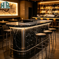 Comptoirs en marbre HD Stone Luxury Modern Polished White Veins Black Ice Flower pour table basse et bar commercial