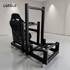 Cockpit de simulation de course automobile <span class=keywords><strong>DIY</strong></span>, simulateur de course automobile à entraînement direct, siège de cockpit de simulation de course automobile à conduite directe, frein à main, plateforme de simulation de course automobile - Product Image 3