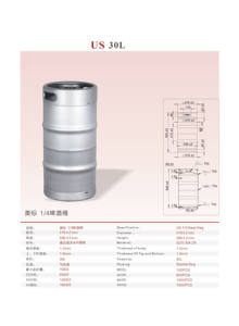 Paslanmaz çelik sıhhi malzeme ile satılık abd standart bira fıçısı konteynerler 20 litre varil D tipi mızrak - Product Image 2