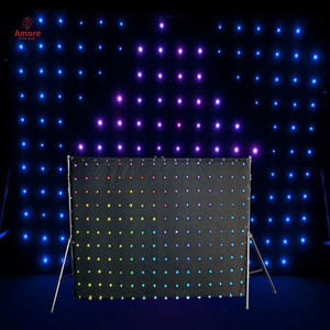 P18cm thông minh <span class=keywords><strong>LED</strong></span> Video <span class=keywords><strong>Curtain</strong></span> chiếu Đèn DMX512 RGB 3in1 phần mềm điều khiển IP44 DJ Booth Backdrop - Product Image 6