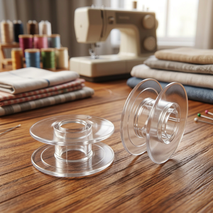 AA0054 <b>Sewing</b> machine plastic bobbin |Clear Plastic <b>Sewing</b> Bobbin <b>Case</b> Round Simple Design for <b>Sewing</b> Machine Accessory - Product Image 1