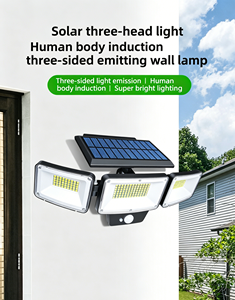 Lampe solaire murale extérieure, batterie 1800mAh, 181 LED, détecteur de mouvement, lampe de sécurité, 3 modes, IP65, étanche, lampe de jardin - Product Image 3
