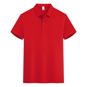 Polo Shirt Short Sleeve Solid Color Polyester Moisture Wicking Daily Wear - Product Image 3