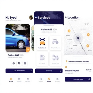 Plateforme de service automobile pour la réservation de réparations de véhicules, d'entretien, d'assistance routière et la mise en relation avec des prestataires de services fiables - Product Image 1