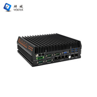 PC Industrial sin Ventilador I5 8300H, 6 LAN, 4 POE, 4 COM, RS485, 9-36V, Amplio Rango de Voltaje, Computadora Integrada en Caja para Visión Artificial