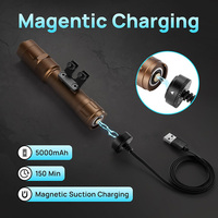 Lampes de poche tactiques combinées LED et laser vert magnétiques rechargeables USB OEM ODM avec accessoires à interrupteur à distance