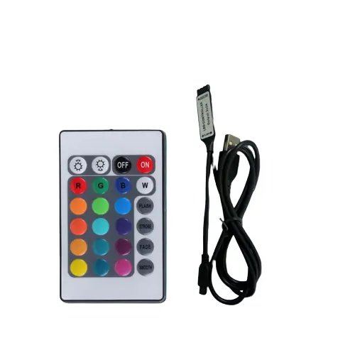 24 anahtar mini dimmer 1m 5v usb arayüzü uzaktan kumanda akıllı IR renkli tv arkaplan ışığı rgb led şerit ir 24 tuşları rgb led denetleyici