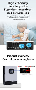 Inversor solar híbrido 1.5KW a 13KW Monofásico 24V 4.2KW 5KVA Controlador de carga MPPT dual Onda sinusoidal pura para uso doméstico WiFi - Product Image 5