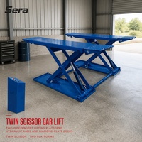 Sera QJY-S2E, élévateur à ciseaux hydraulique électrique monocylindre, 3 tonnes, hauteur de levage de 15 pouces, élévateur de voiture portable pour atelier, garage