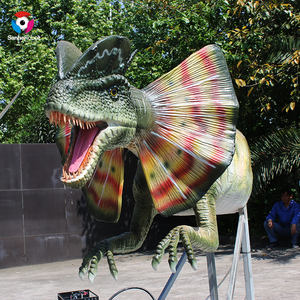 Modèle <span class=keywords><strong>de</strong></span> dinosaure animatronique Dilophosaurus, pulvérisation d'<span class=keywords><strong>eau</strong></span>, fumée pour parc aquatique, robot grandeur nature, dinosaure animatronique - Product Image 6