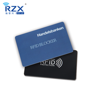 Anpassbares Logo RFID Kontaktlose Kartenetui & Geldbörsen-Schutz Anti-Hacker-Schutzblocker für HF-Chip-Karten