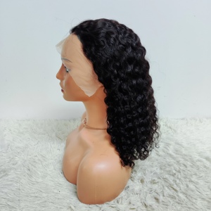 Letsfly khuyến mãi $<span class=keywords><strong>21</strong></span> 13x4 ren phía trước tóc con người sóng nước 10-16inch xoăn tóc Trinh Nữ Bob Tóc Giả 9A 180% bán buôn nhà máy - Product Image 5