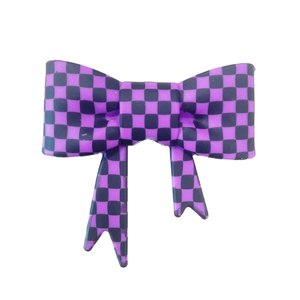 New Arrival Checker Printed Bow <strong>Beads</strong> Huge Bow <strong>Silicone</strong> Straw Topper Focal <strong>Beads</strong> Tie-dye Third Party Certified <strong>Wholesale</strong> - Product Image 5