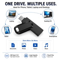Penna USB OTG per Tablet e Smartphone Android, Ultra Dual Drive Type-C 128GB 256GB 150MB/s per Backup, Stock Originale