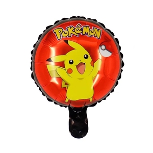 8pcs 10 pulgadas globos de fiesta <span class=keywords><strong>Pika</strong></span> chu cifras redondo de aluminio GLOBO DE LOS NIÑOS fiesta de cumpleaños decoración de la ducha de bebé - Product Image 5