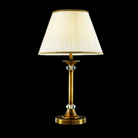 Lampe de table VH Simple Classic Antique en laiton avec abat-jour en tissu, décoration de luxe pour la maison et l'hôtel, lampe de table LED en gros