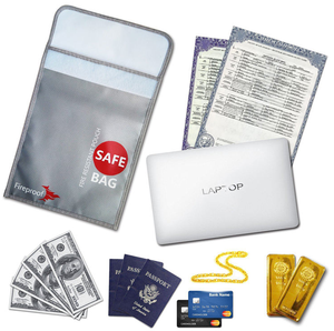 <span class=keywords><strong>Bolsa</strong></span> portátil resistente al agua y al fuego con cremallera <span class=keywords><strong>para</strong></span> almacenamiento de <span class=keywords><strong>dinero</strong></span> o documentos, <span class=keywords><strong>bolsa</strong></span> de documentos ignífuga - Product Image 5