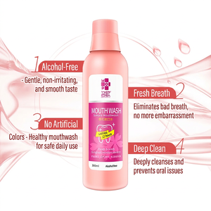 Collutorio Professionale Senza Alcool al Sakura 300ml, Marchio Mingou, Etichetta Privata - Product Image 2