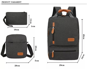 Mochila de Viaje <span class=keywords><strong>Okasa</strong></span> 3 en 1 para Hombre, Estilo Inglés, Impermeable, de Poliéster, Anti-Robo, Gran Capacidad, para Actividades al Aire Libre, Venta al Por Mayor - Product Image 2