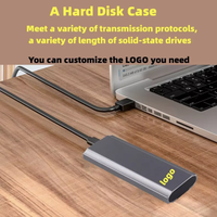 Aluminiumlegering NGFF NVMe SATA Dual Protocol M.2 SSD externe harde schijf behuizing voor pc en laptop