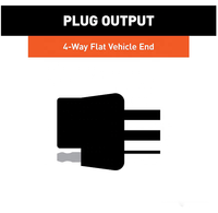 Connecteur plat à 4 broches 18awg pour faisceau de câbles de remorque Adaptateur plat universel à 4 voies pour barre lumineuse de hayon à LED et feux de remorque