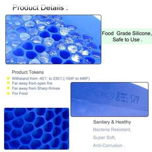 Heart-Shaped <b>Mini</b> BPA-Free Silicone Ice Cube Tray Easy Release & Durable for Perfect Homemade Whiskey Ice & Fruit Tools - Product Image 5