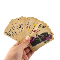 Boîte en plastique prête à l'expédition, carte cadeau en papier, nombreux motifs, vente en gros, jeu de 78 cartes, guide, surface imperméable, logo et motifs personnalisés