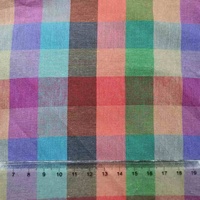 100% coton popeline imprimé tissu écologique et teint en fil à carreaux colorés pour chemises et robes pour filles Textiles de maison