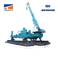 T-works ZYC Pileur hydraulique statique avec surveillance à distance, pompe à engrenages, force hydraulique stable pour la pose verticale de poteaux en grande hauteur