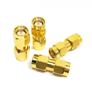 RPSMA Connectors Kit SMA Male To RP SMA Male Reverse Polarity WiFi Antenna Coaxial Coupler RF Coax Adapter