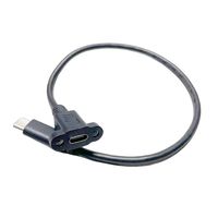 USB Typ-C Buchse für Panelmontage auf Typ-C Stecker USB 2.0 USB-C Verlängerungskabel mit Schraube