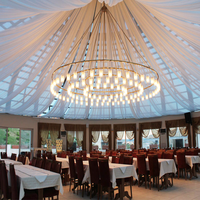 Éclairage en cristal lustre à LED islamique décoration de hall d'hôtel conception de mosquée islamique cuivre métal moderne 80 500 personnalisé