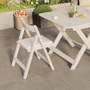 <span class=keywords><strong>เก้าอี้</strong></span>พับน้ำหนักเบาสีขาวทันสมัยกันน้ำสำหรับรับประทานอาหารในสวนกลางแจ้งแบบพกพาสำหรับห้องนอนสวนสาธารณะโรงเรียนโกดังโรงแรม - Product Image 4